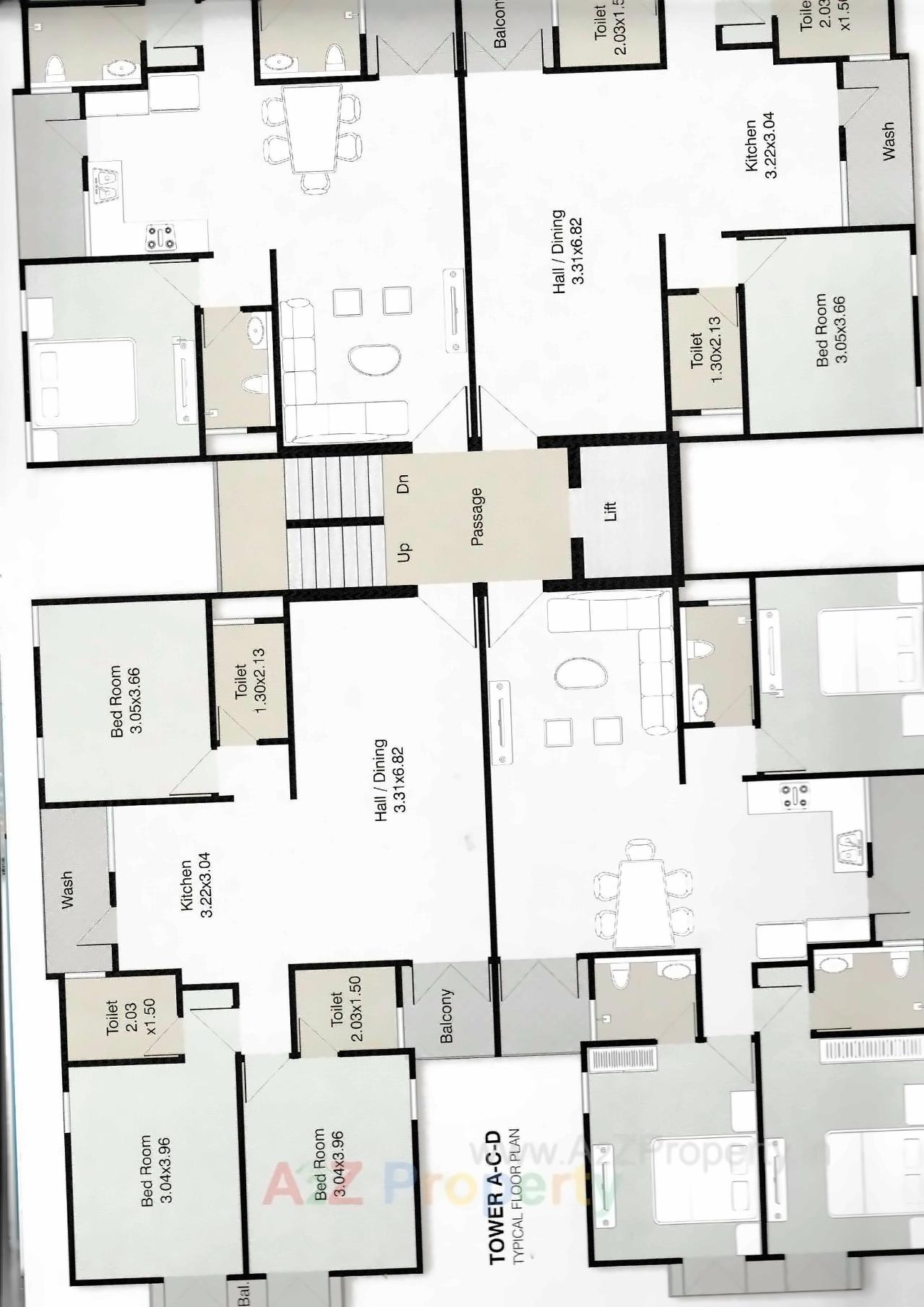 Layout of real estate project Shreeji Sharnam located at Nizampura, Vadodara, Gujarat
