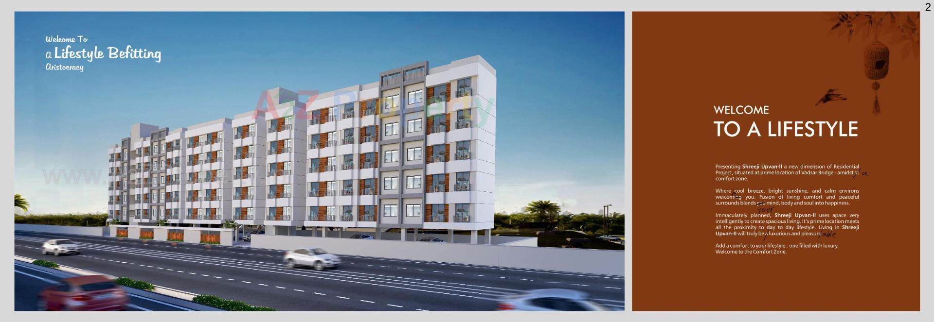 3D Elevation of real estate project Shreeji Upvan Ii located at Vadsar, Vadodara, Gujarat