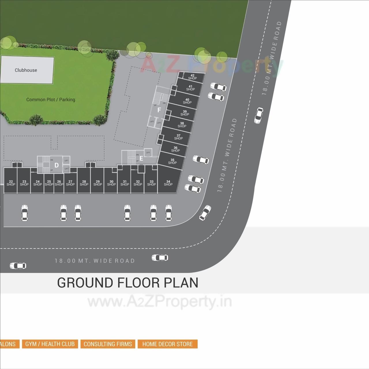 Layout of real estate project Shreeji Vandan located at Bapod, Vadodara, Gujarat