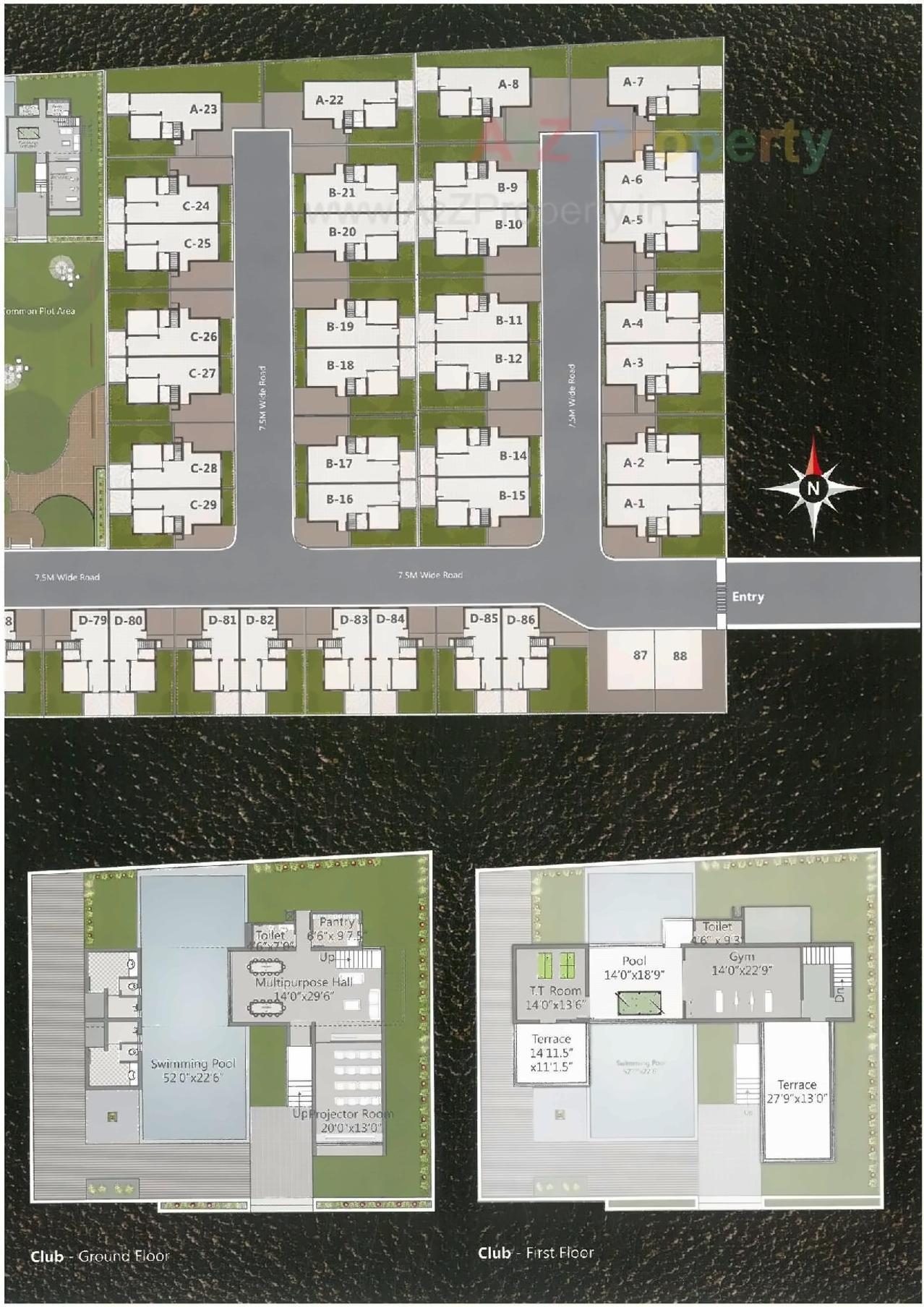 Layout of real estate project Shreekunj Greens located at Gotri, Vadodara, Gujarat
