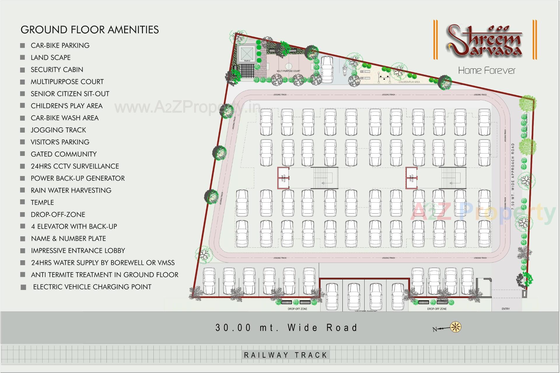 Layout of real estate project Shreem Sarvada located at Vadsar, Vadodara, Gujarat