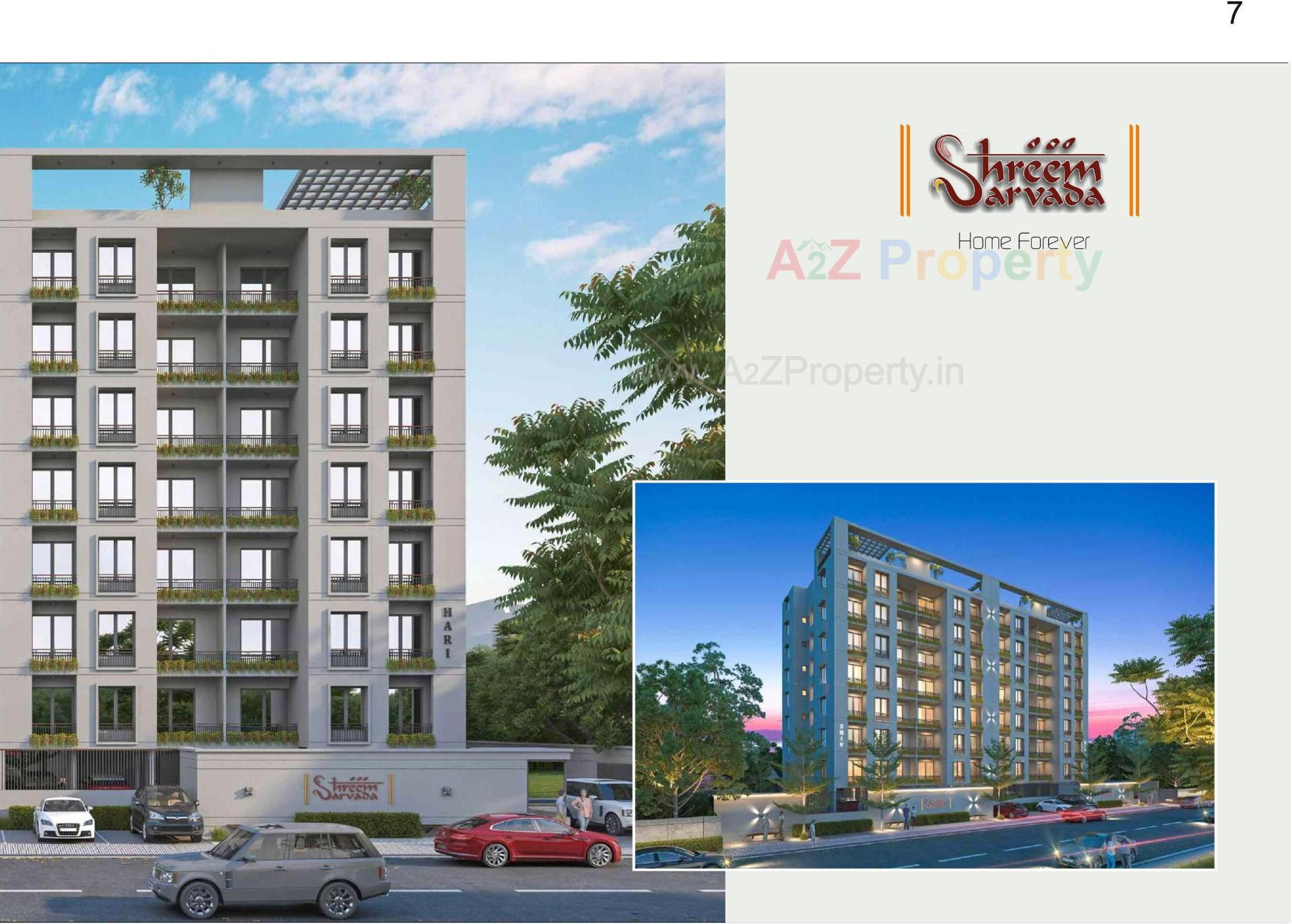 3D Elevation of real estate project Shreem Sarvada located at Vadsar, Vadodara, Gujarat