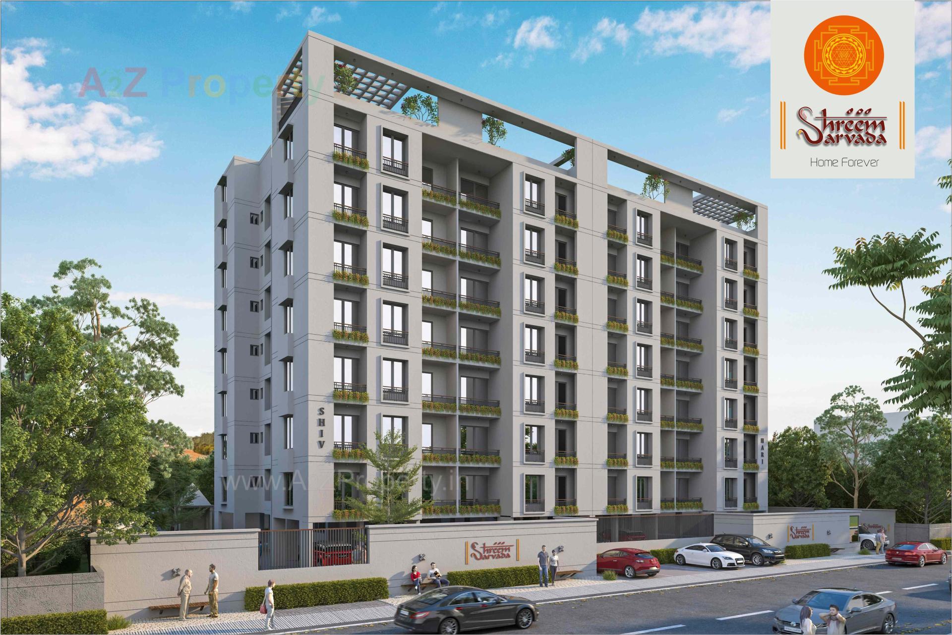 3D Elevation of real estate project Shreem Sarvada located at Vadsar, Vadodara, Gujarat