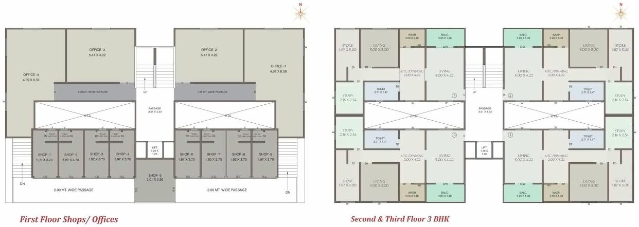 Layout of real estate project Shreemad located at Subhanpura, Vadodara, Gujarat