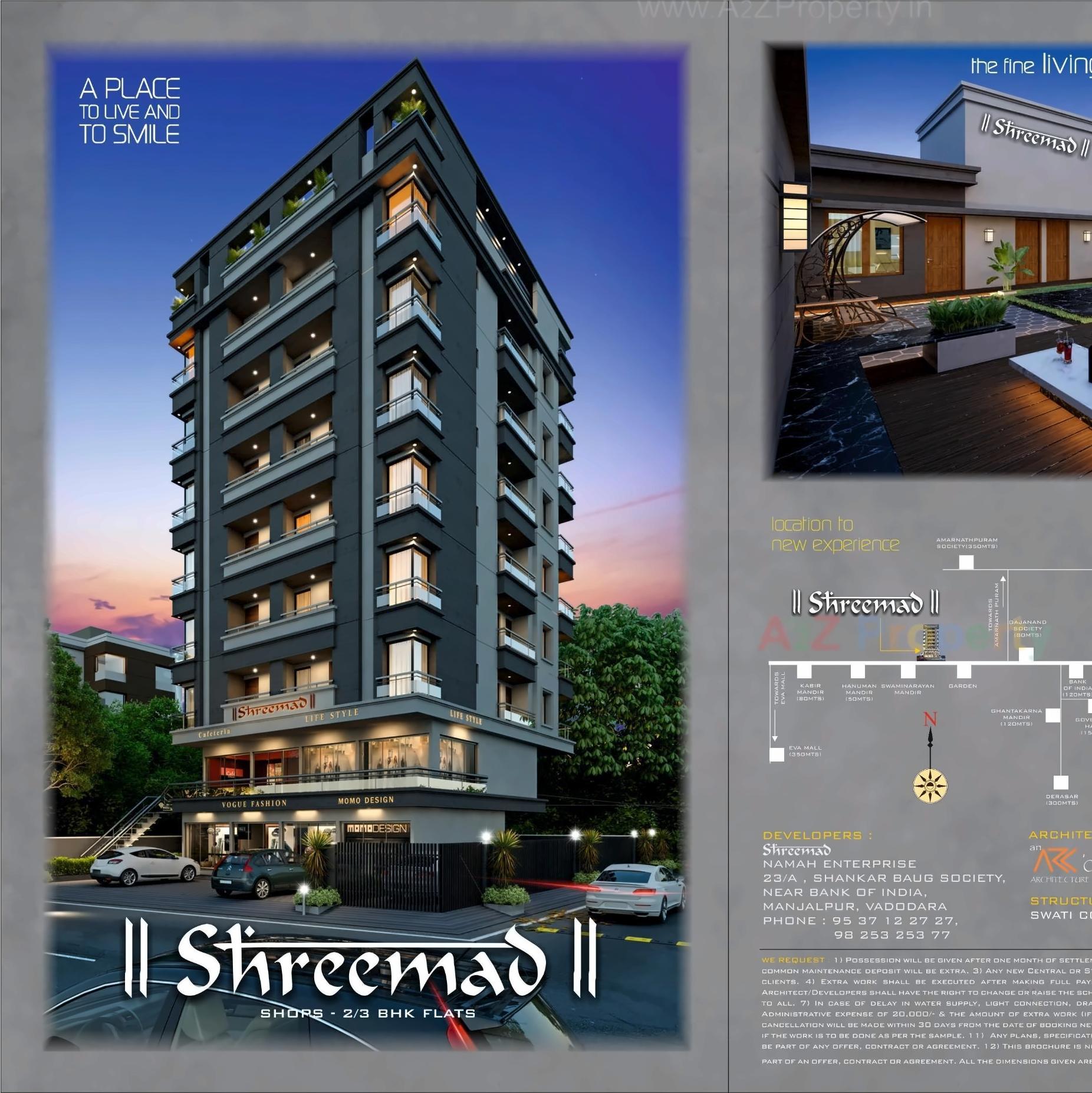 3D Elevation of real estate project Shreemad located at Vadodara, Vadodara, Gujarat