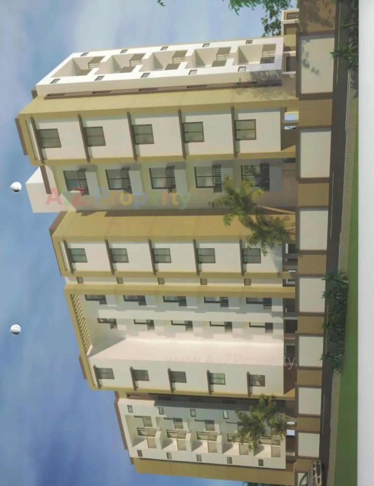 3D Elevation of real estate project Shreemay Apartment located at Atladara, Vadodara, Gujarat