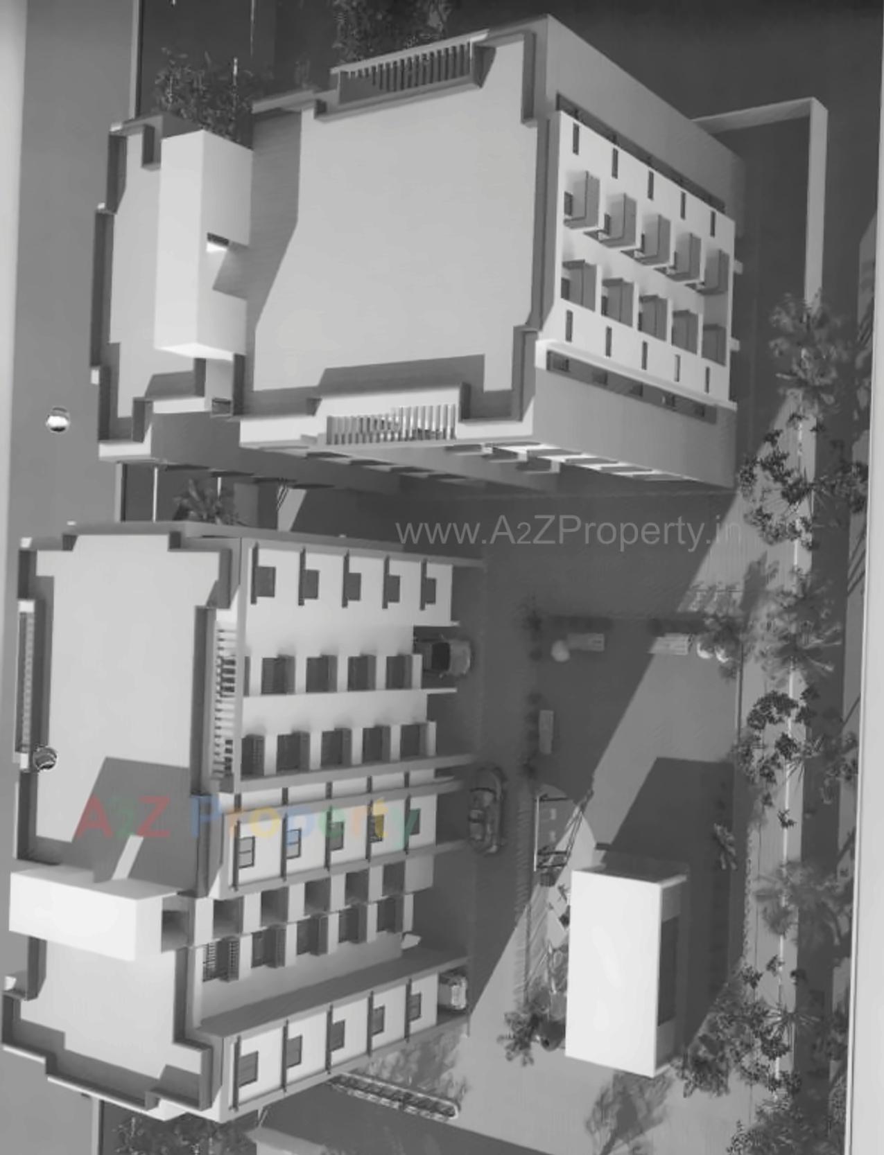 3D Elevation of real estate project Shreemay Apartment located at Atladara, Vadodara, Gujarat