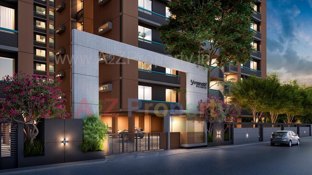 3D Elevation of real estate project Shreenath Heights located at Sama, Vadodara, Gujarat