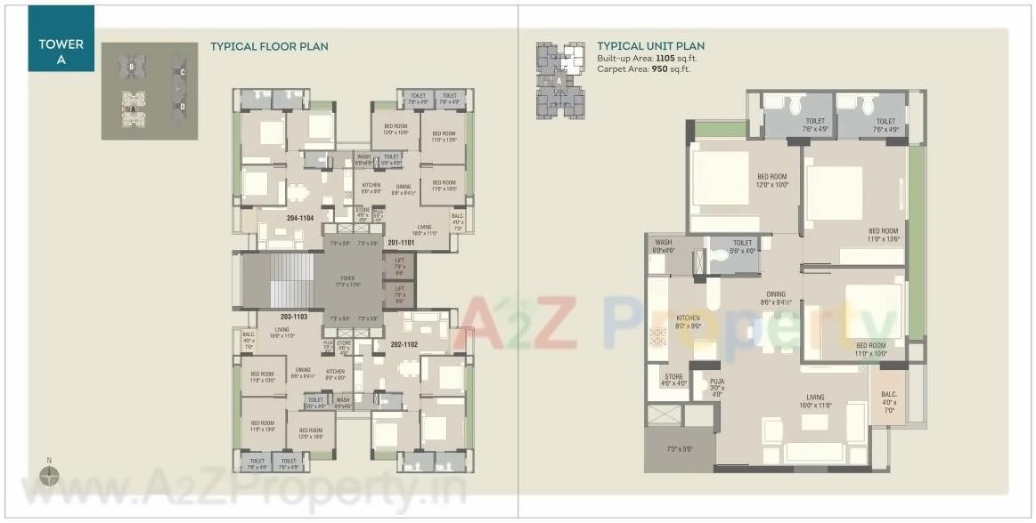 Layout of real estate project Shreenath Heights located at Sama, Vadodara, Gujarat