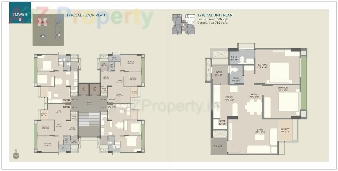 Layout of real estate project Shreenath Heights located at Sama, Vadodara, Gujarat