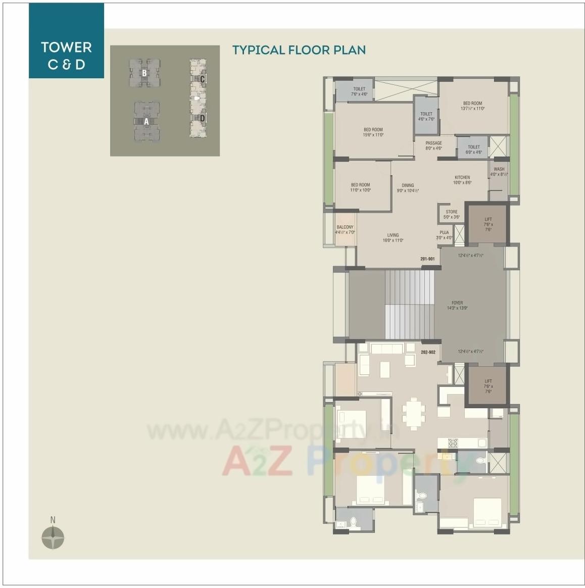 Layout of real estate project Shreenath Heights located at Sama, Vadodara, Gujarat
