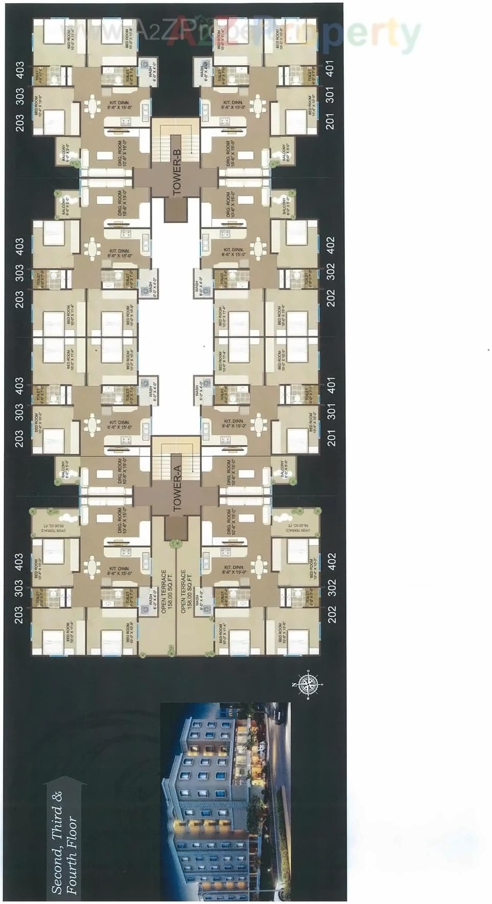 Layout of real estate project Shreenath Plaza located at Sevasi, Vadodara, Gujarat