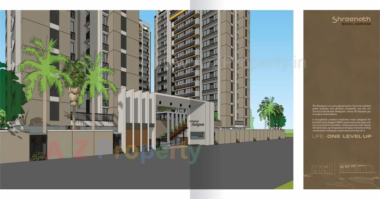 3D Elevation of real estate project Shreenath Shaligram located at Atladra, Vadodara, Gujarat