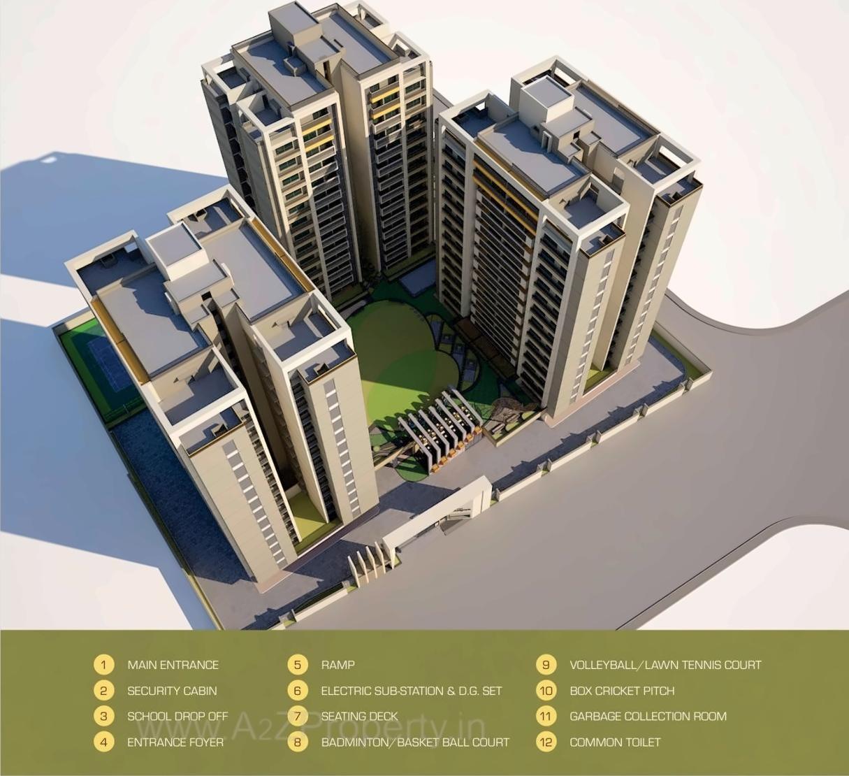 3D Elevation of real estate project Shreenath Shaligram located at Atladra, Vadodara, Gujarat