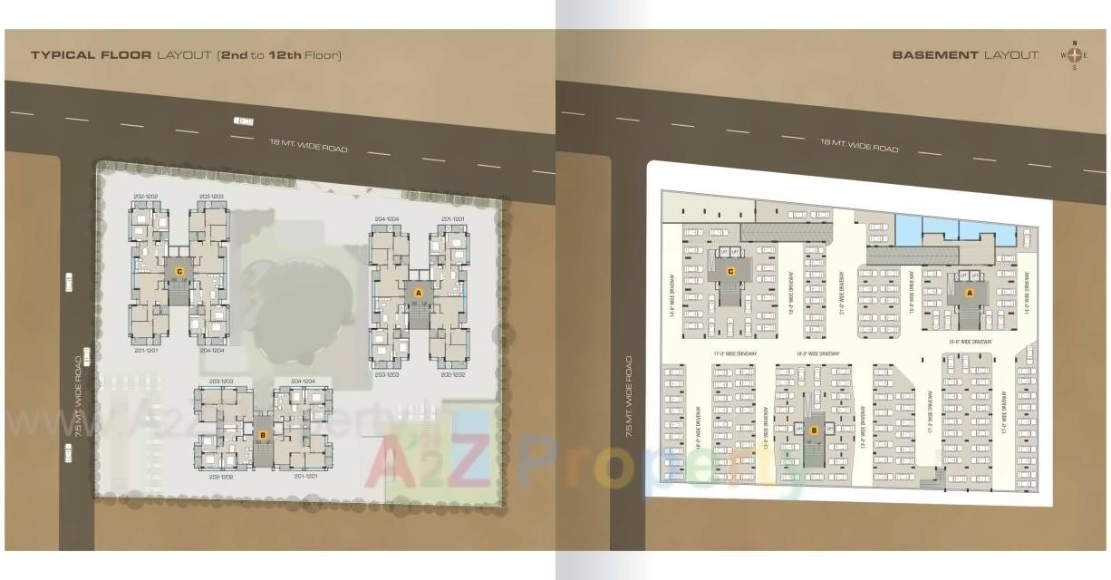 Layout of real estate project Shreenath Shaligram located at Atladra, Vadodara, Gujarat