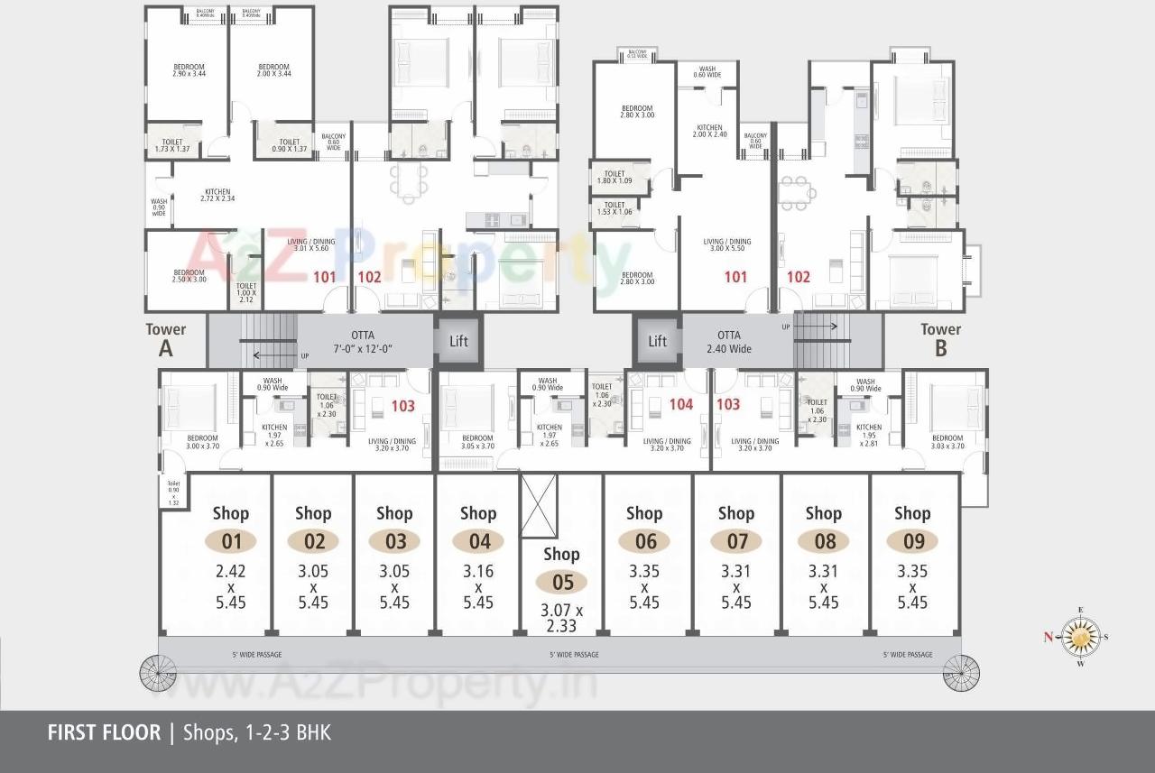 Layout of real estate project Shreenath Villa located at Bapod, Vadodara, Gujarat