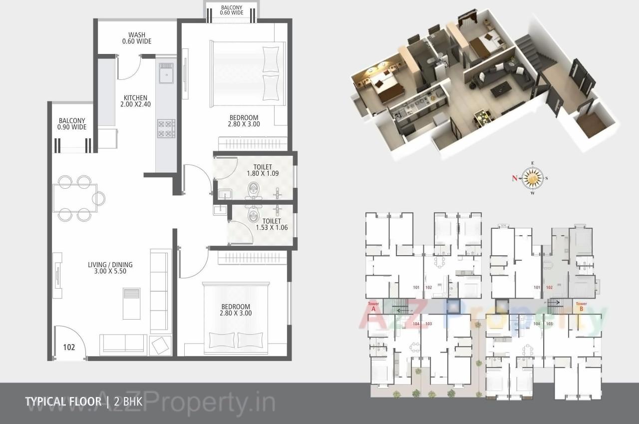 Layout of real estate project Shreenath Villa located at Bapod, Vadodara, Gujarat