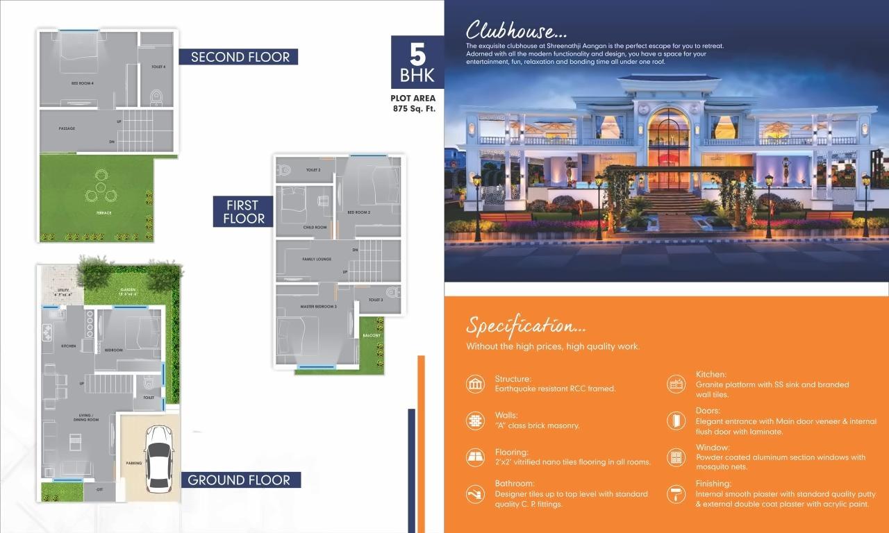  of real estate project Shreenathji Aangan located at Shripor-timbi, Vadodara, Gujarat