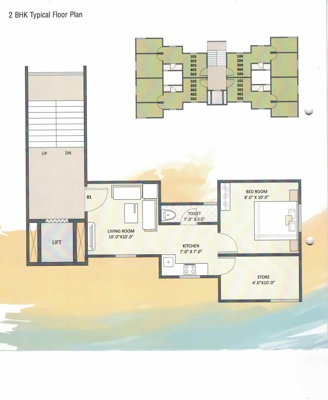 Layout of real estate project Shreenathji Heights located at Chhani, Vadodara, Gujarat