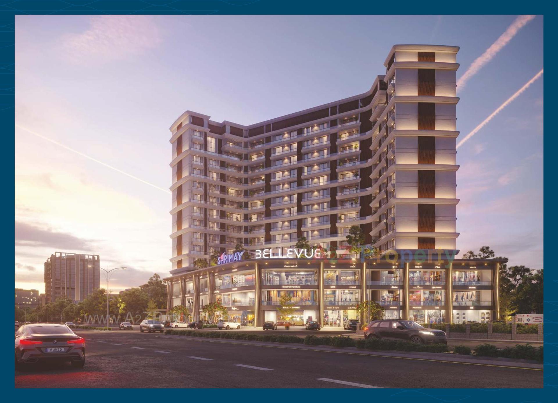 3D Elevation of real estate project Shrimay Bellevue located at Sama, Vadodara, Gujarat