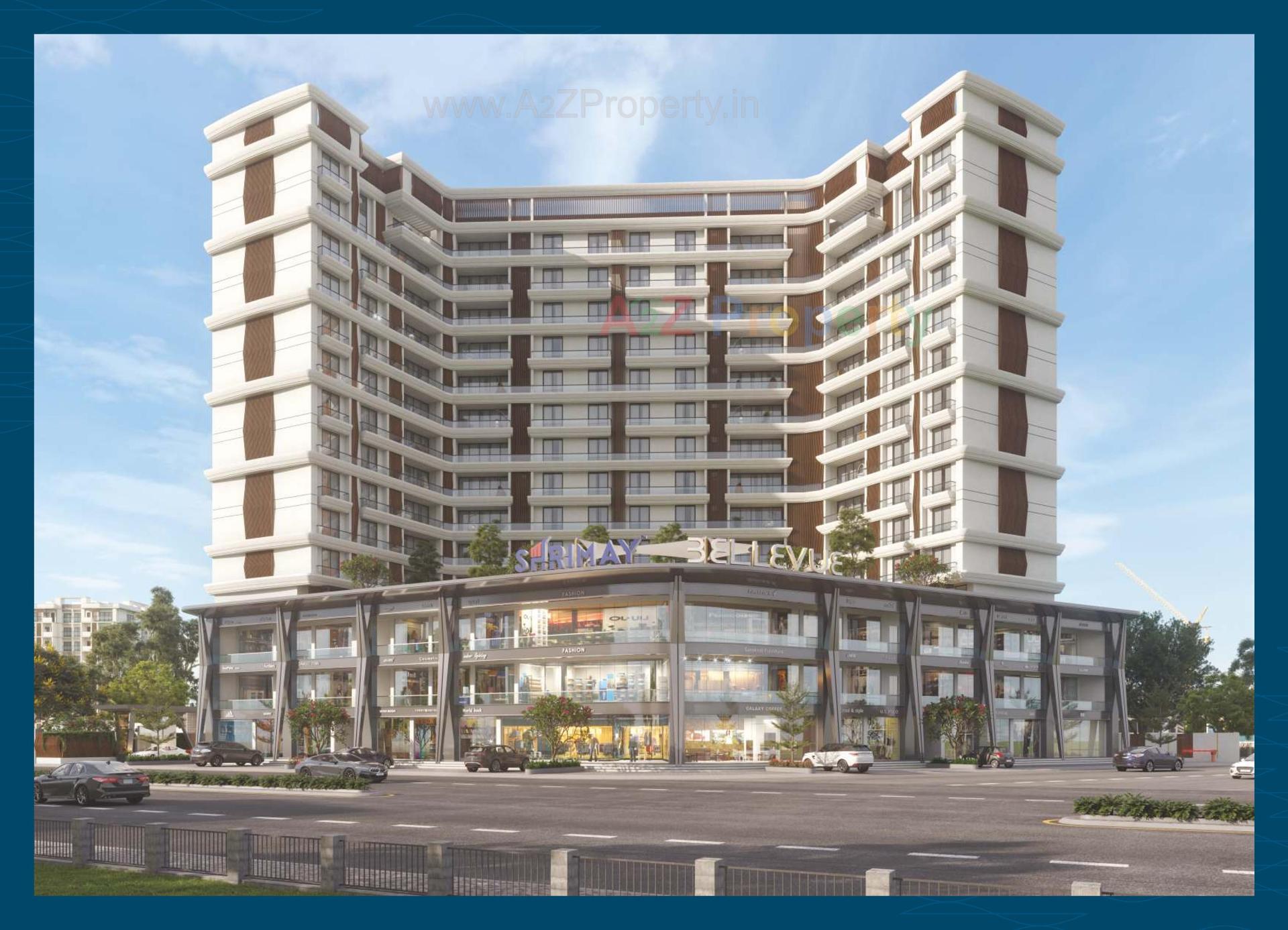 3D Elevation of real estate project Shrimay Bellevue located at Sama, Vadodara, Gujarat