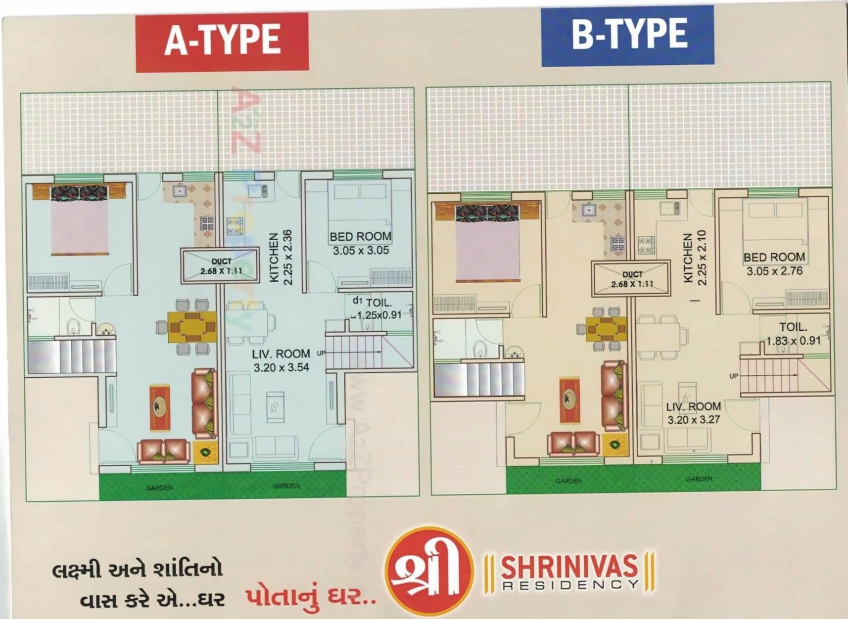 Layout of real estate project Shrinivas Residency located at Ajod, Vadodara, Gujarat