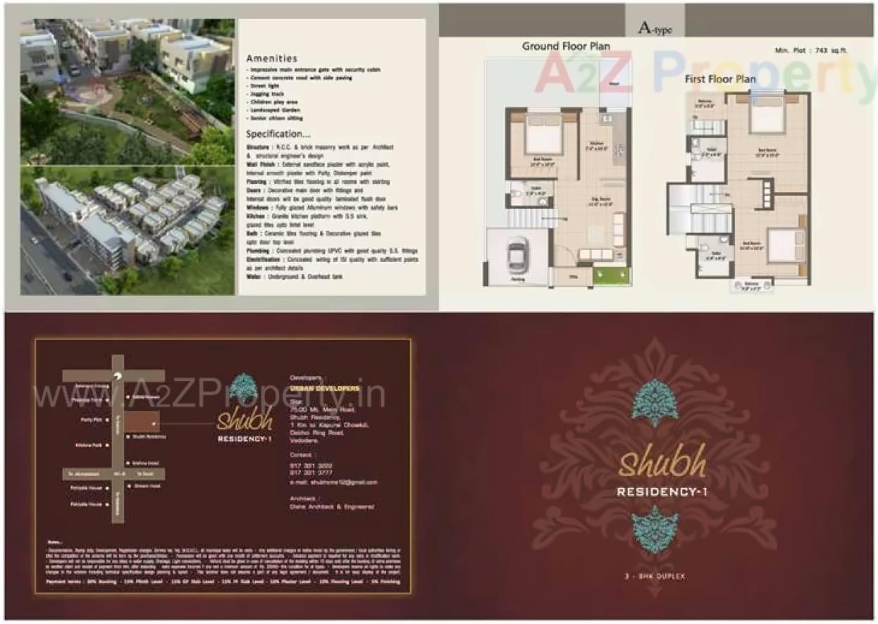 Layout of real estate project Shubh Residency located at Ratanpur, Vadodara, Gujarat