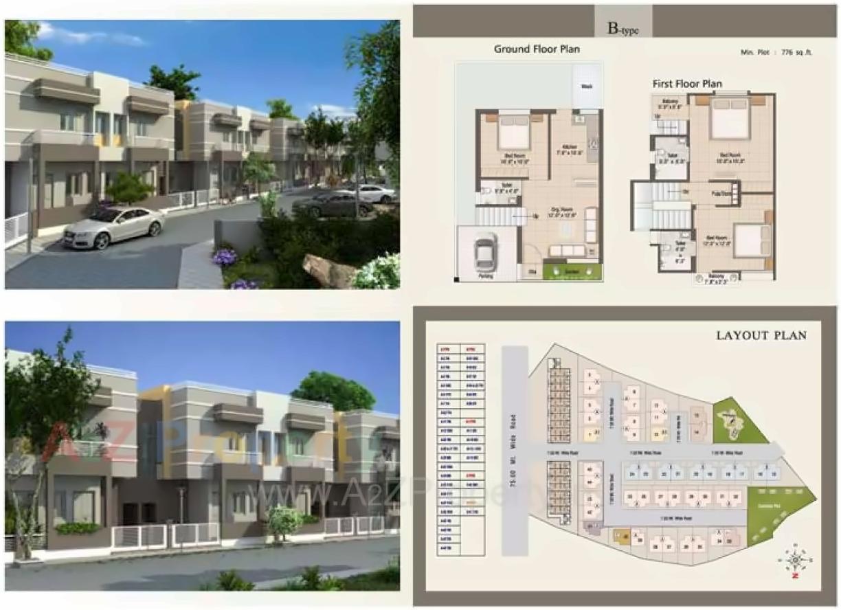Layout of real estate project Shubh Residency located at Ratanpur, Vadodara, Gujarat