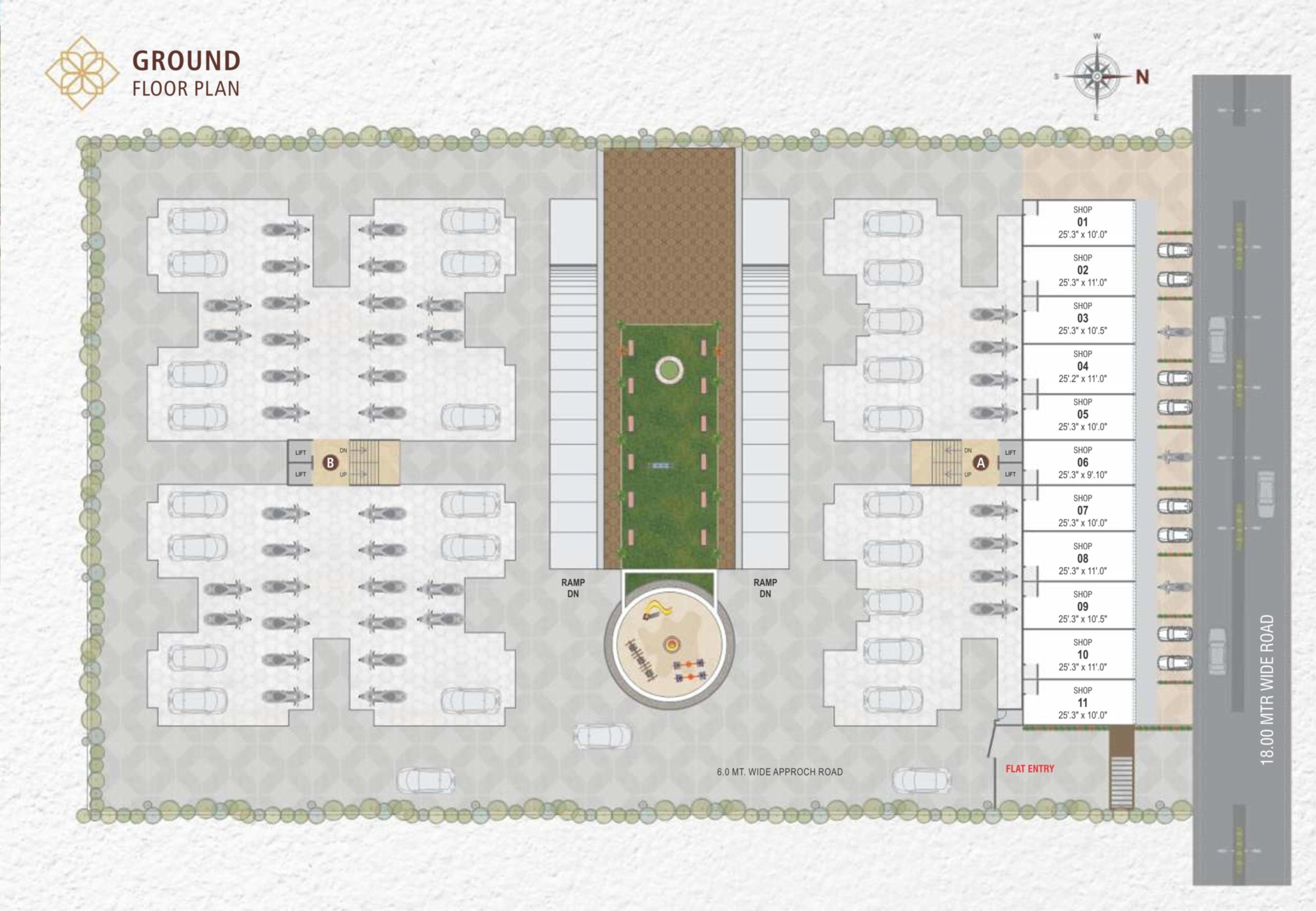 Layout of real estate project Shubh Residency located at Makarpura, Vadodara, Gujarat