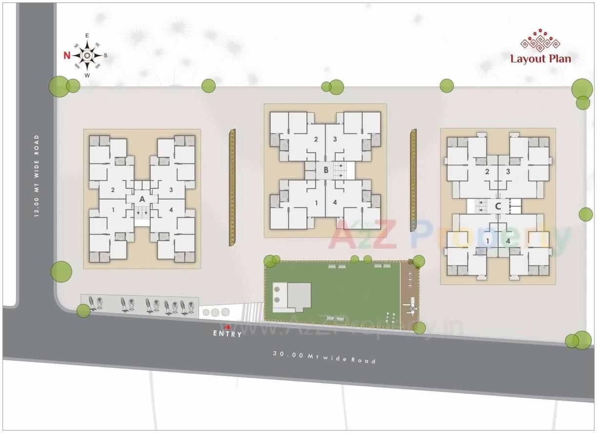 Layout of real estate project Shubham Elite located at Harni, Vadodara, Gujarat