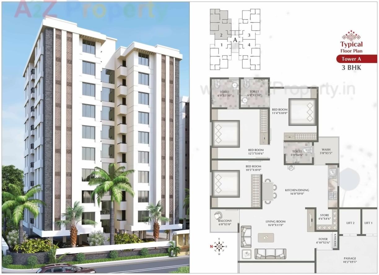 Layout of real estate project Shubham Elite located at Harni, Vadodara, Gujarat