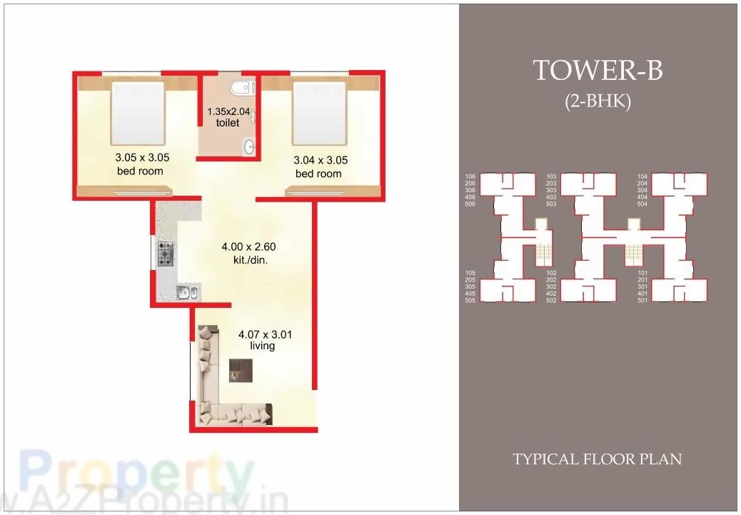 Layout of real estate project Shubham Heights located at Gorti, Vadodara, Gujarat