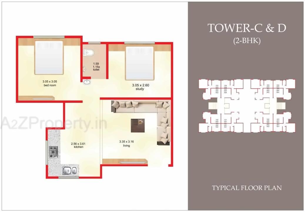 Layout of real estate project Shubham Heights located at Gorti, Vadodara, Gujarat