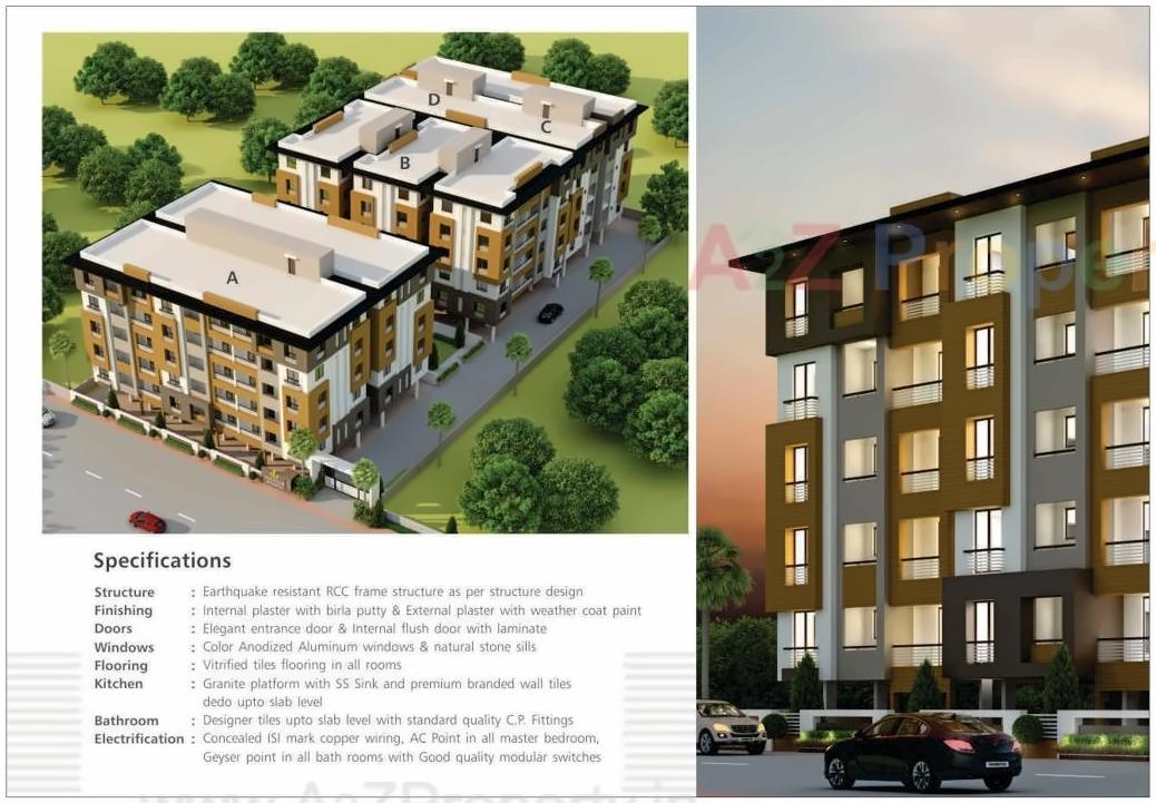 Layout of real estate project Shubham Heights located at Gorti, Vadodara, Gujarat