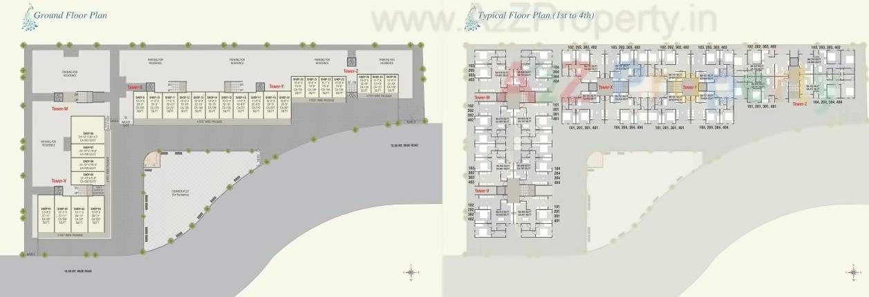 Layout of real estate project Shyam Icon located at Kalali, Vadodara, Gujarat
