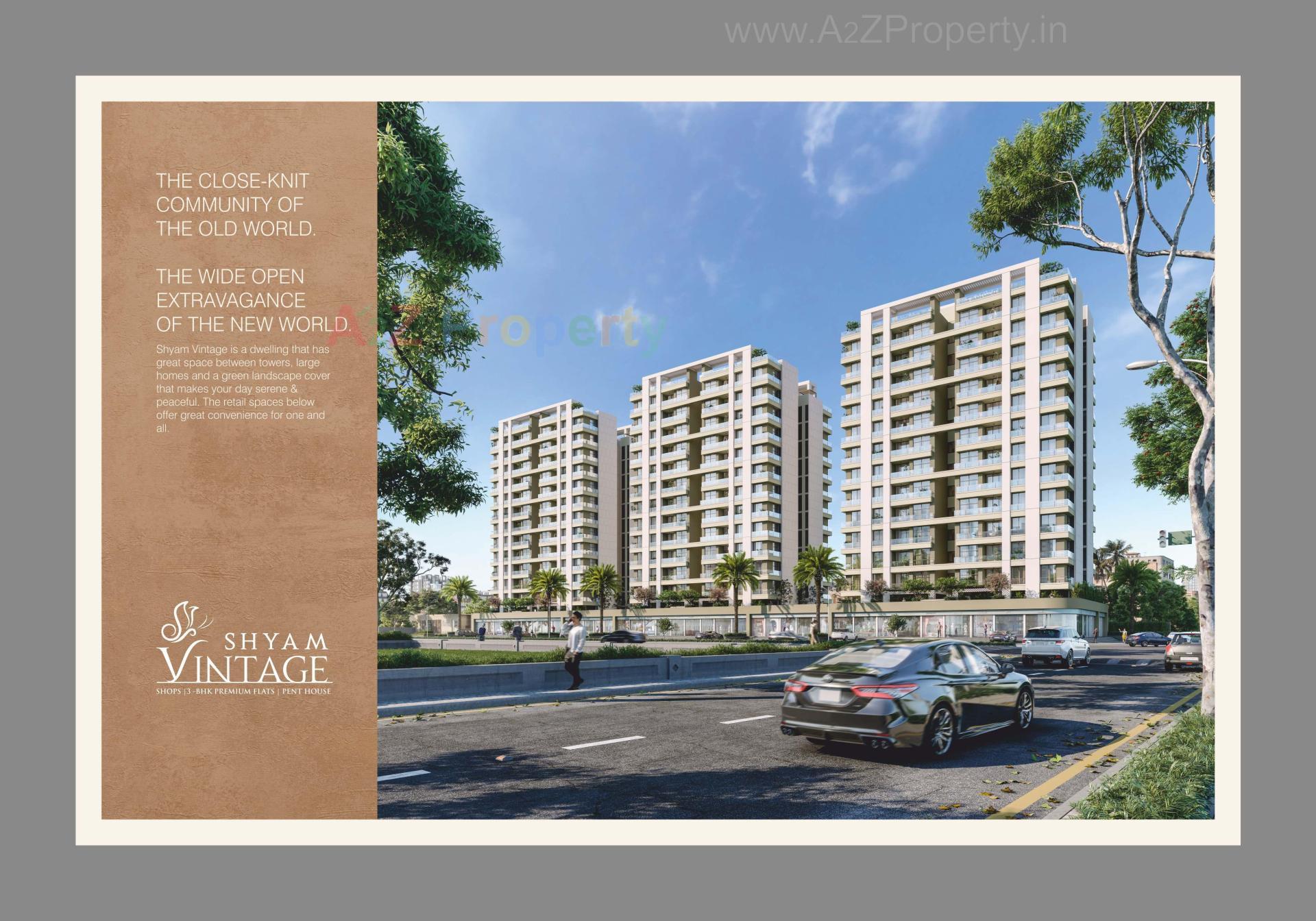 3D Elevation of real estate project Shyam Vintage located at Sama, Vadodara, Gujarat