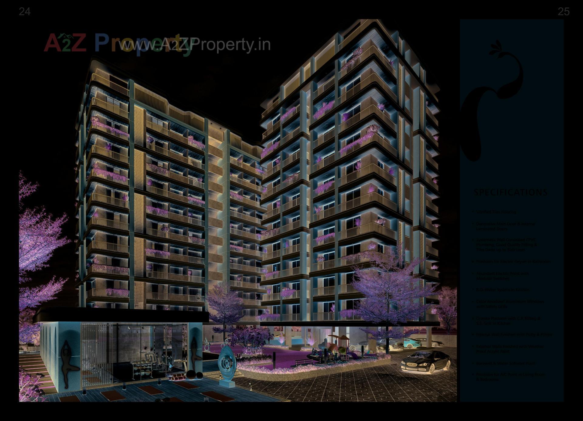 3D Elevation of real estate project Shyama Icon located at Sevasi, Vadodara, Gujarat