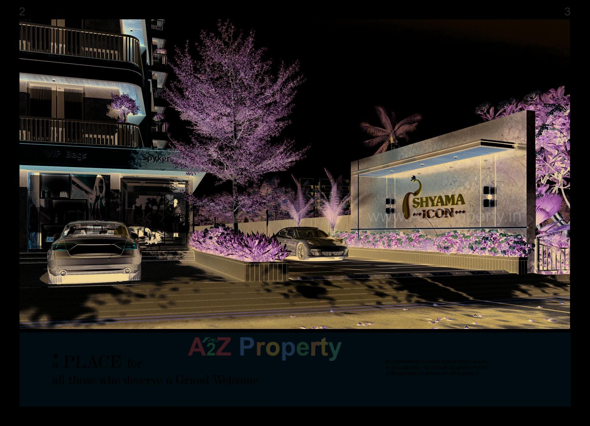 3D Elevation of real estate project Shyama Icon located at Sevasi, Vadodara, Gujarat