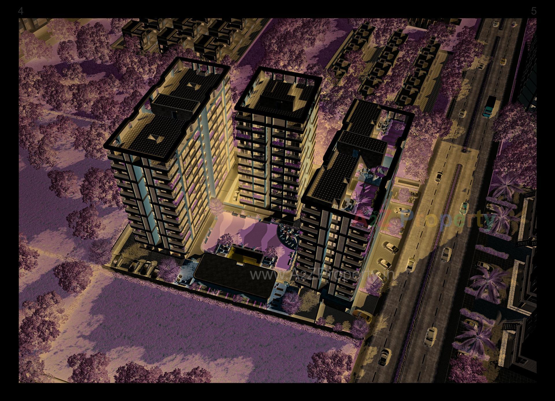 3D Elevation of real estate project Shyama Icon located at Sevasi, Vadodara, Gujarat