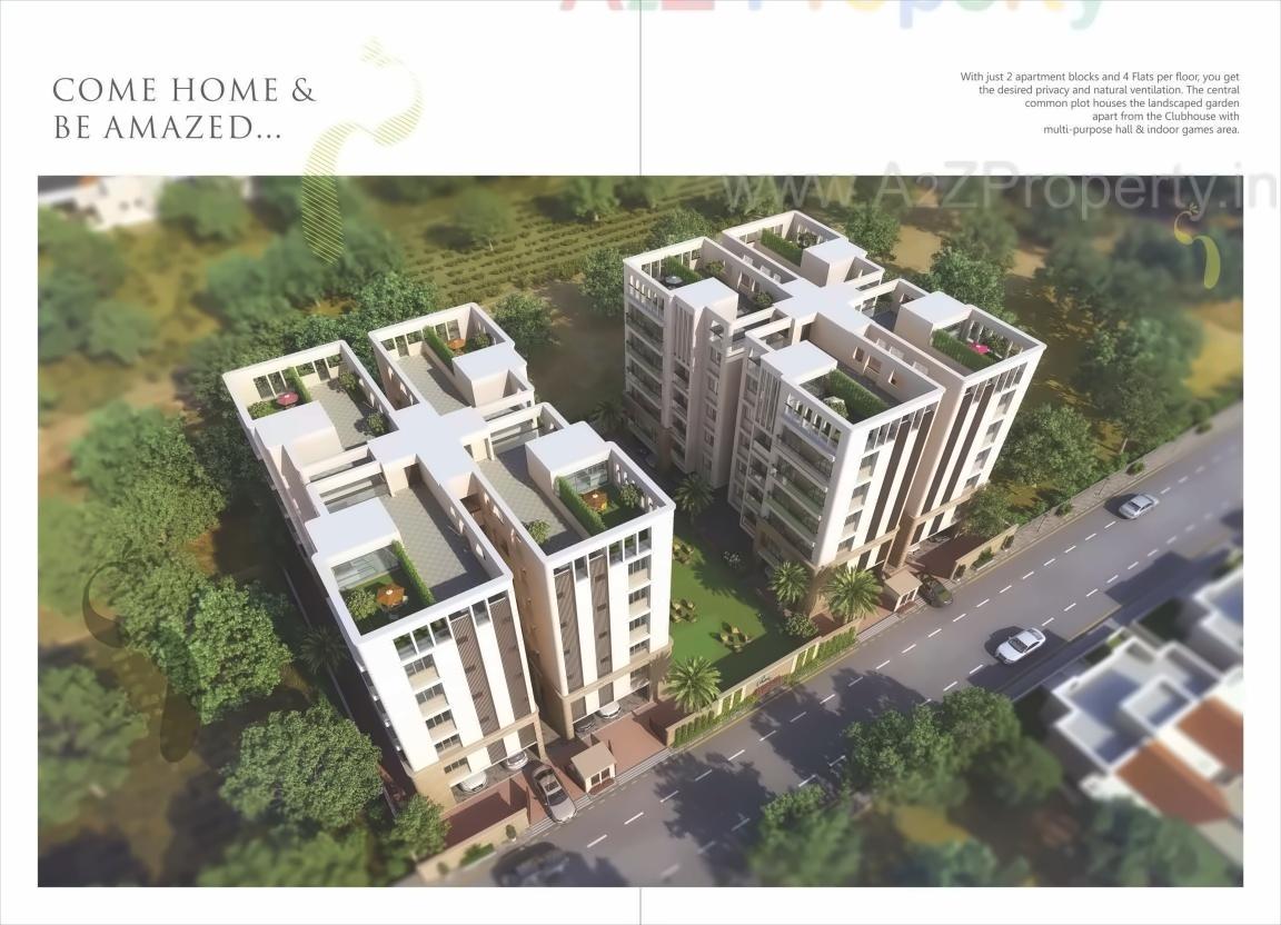 3D Elevation of real estate project Shyama Residency located at Kasba, Vadodara, Gujarat