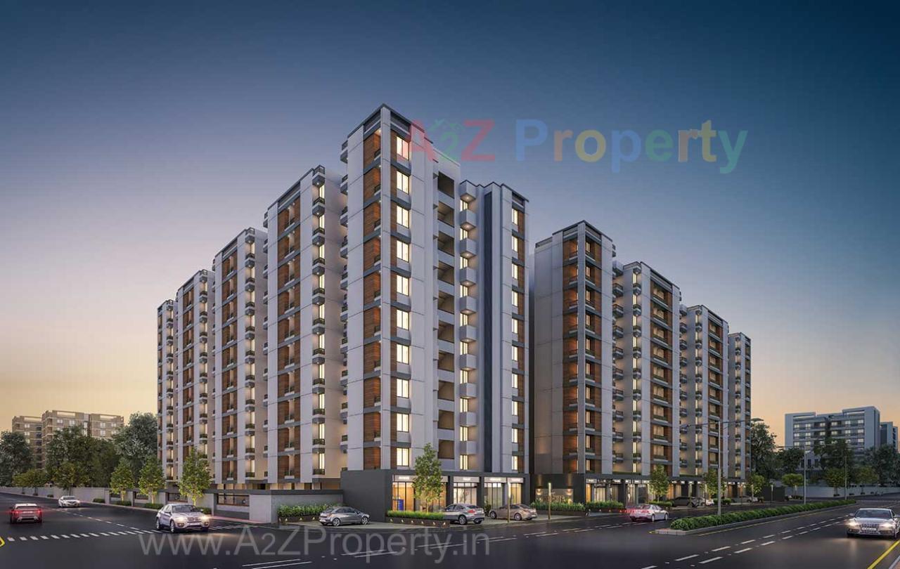 3D Elevation of real estate project Shyamal Heights located at Ankhol, Vadodara, Gujarat