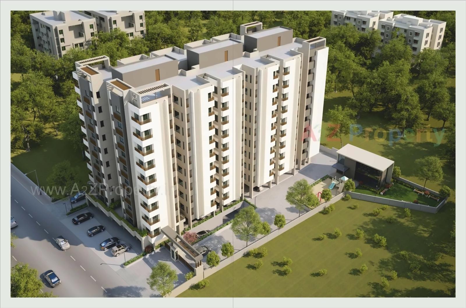 3D Elevation of real estate project Shyamal Lake View located at Vadodara, Vadodara, Gujarat