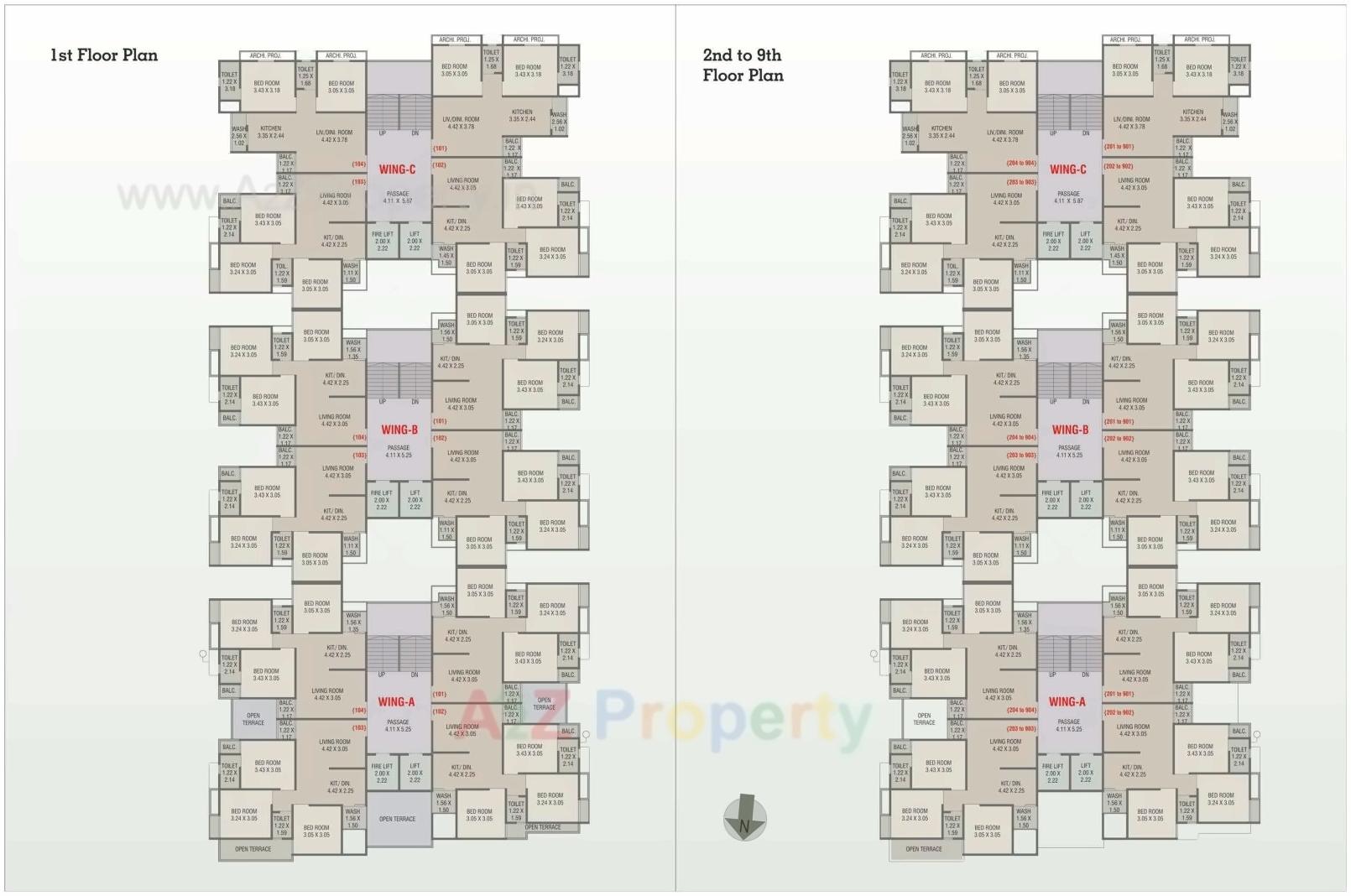 Layout of real estate project Shyamal Lake View located at Vadodara, Vadodara, Gujarat
