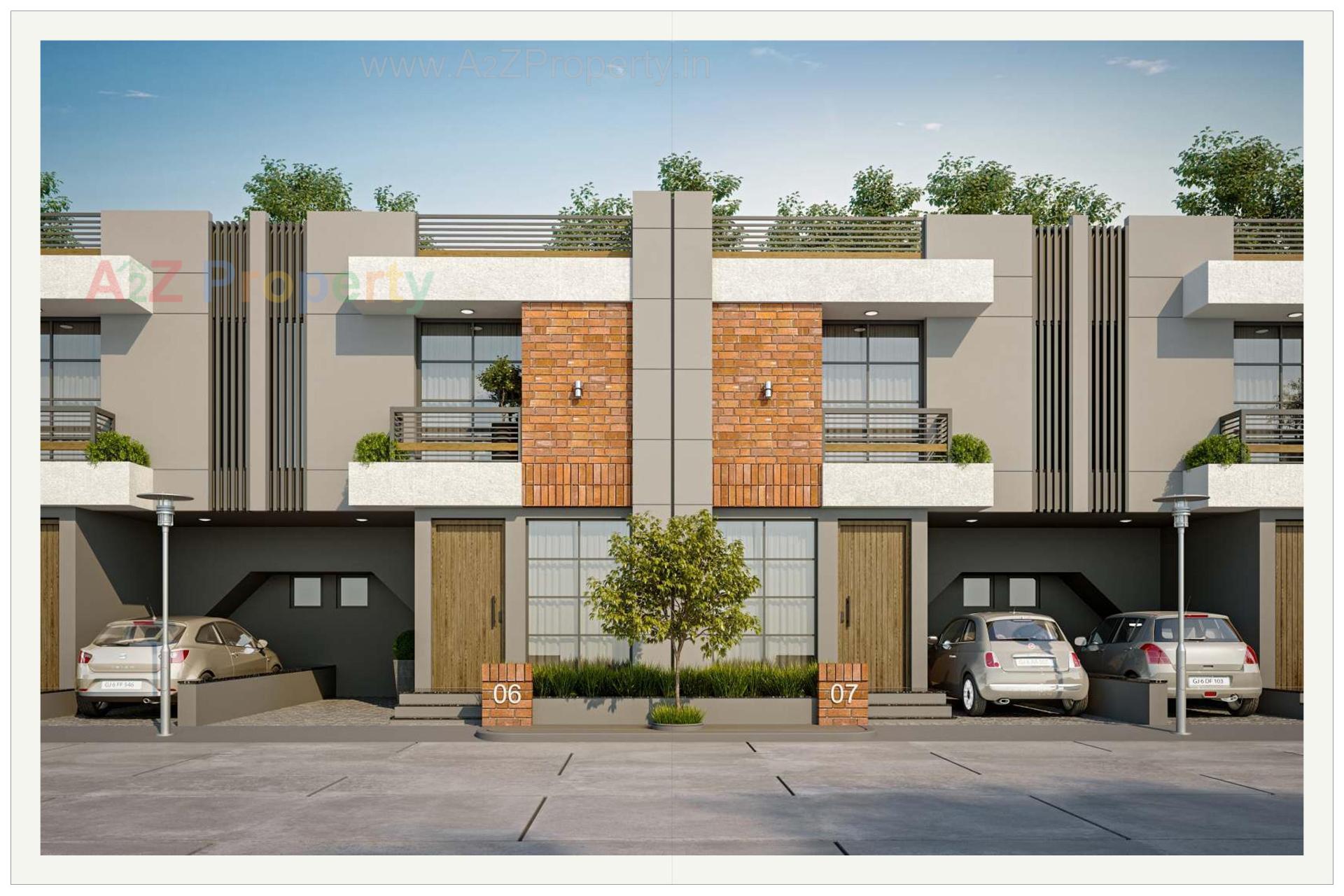 3D Elevation of real estate project Shyamal Orchid located at Ankhol, Vadodara, Gujarat