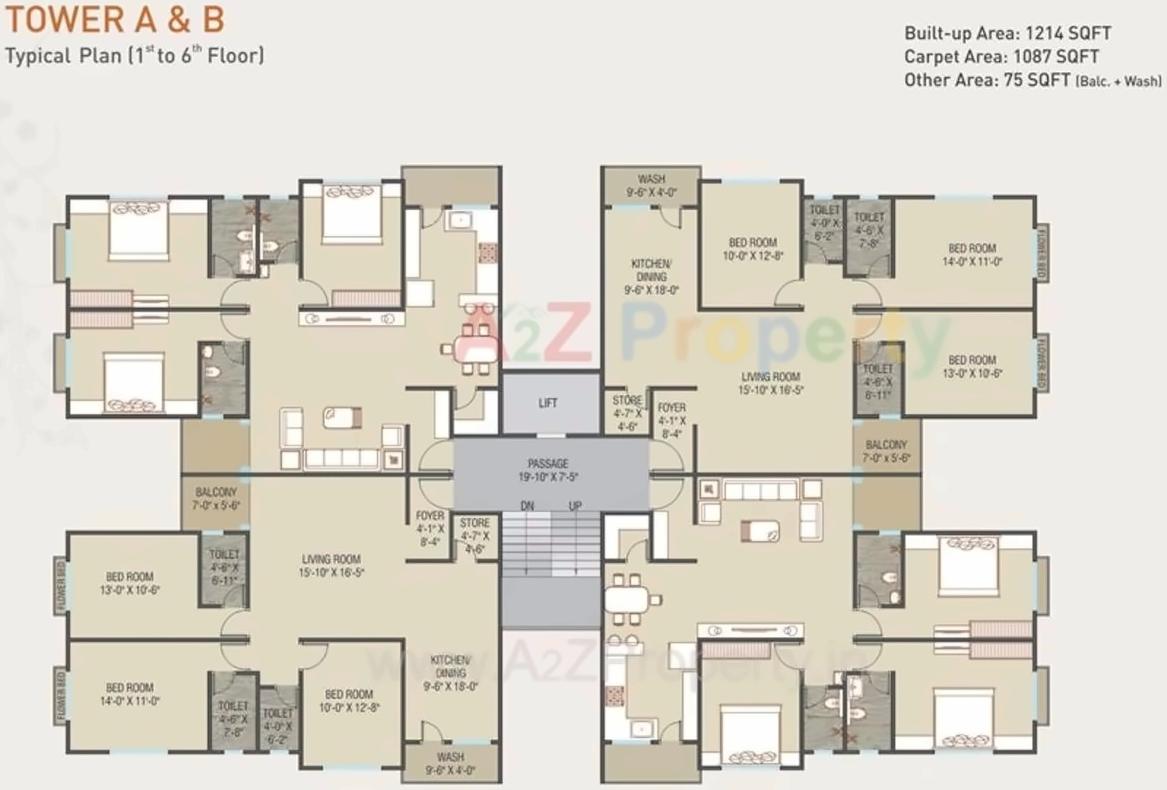 Layout of real estate project Shyamal Park located at Tandalaja, Vadodara, Gujarat