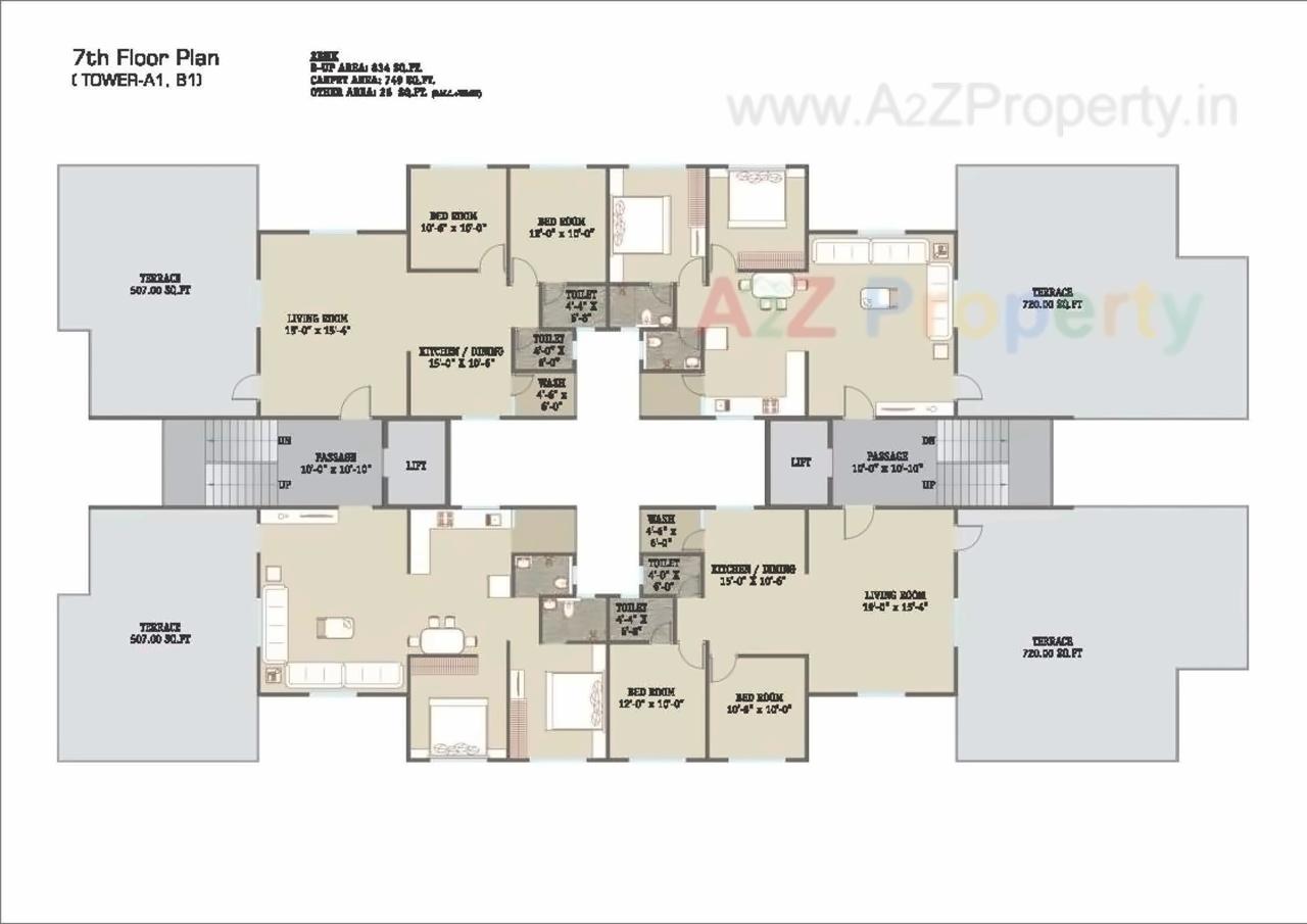 Layout of real estate project Shyamal Park located at Tandalaja, Vadodara, Gujarat