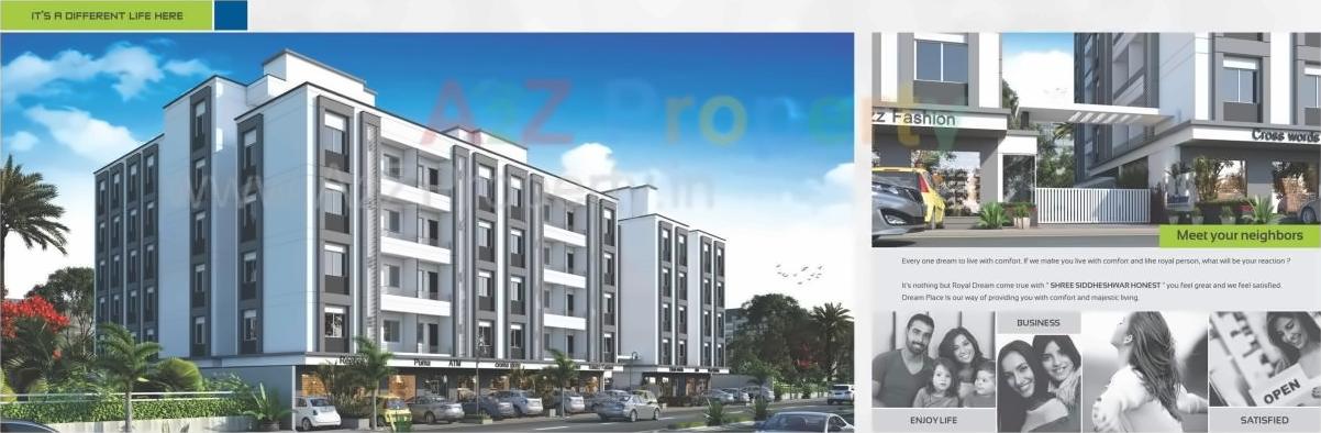 3D Elevation of real estate project Siddeshwar Honest located at Sayajipura, Vadodara, Gujarat