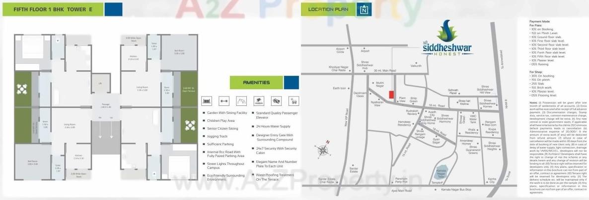 Layout of real estate project Siddeshwar Honest located at Sayajipura, Vadodara, Gujarat