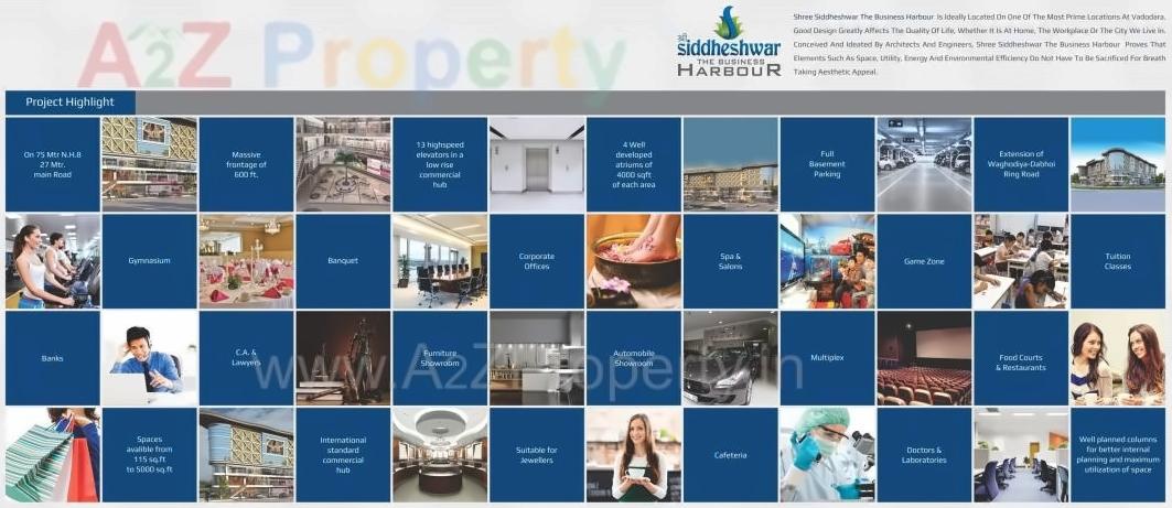 Layout of real estate project Siddeshwar The Business Harbour located at Kapurai, Vadodara, Gujarat