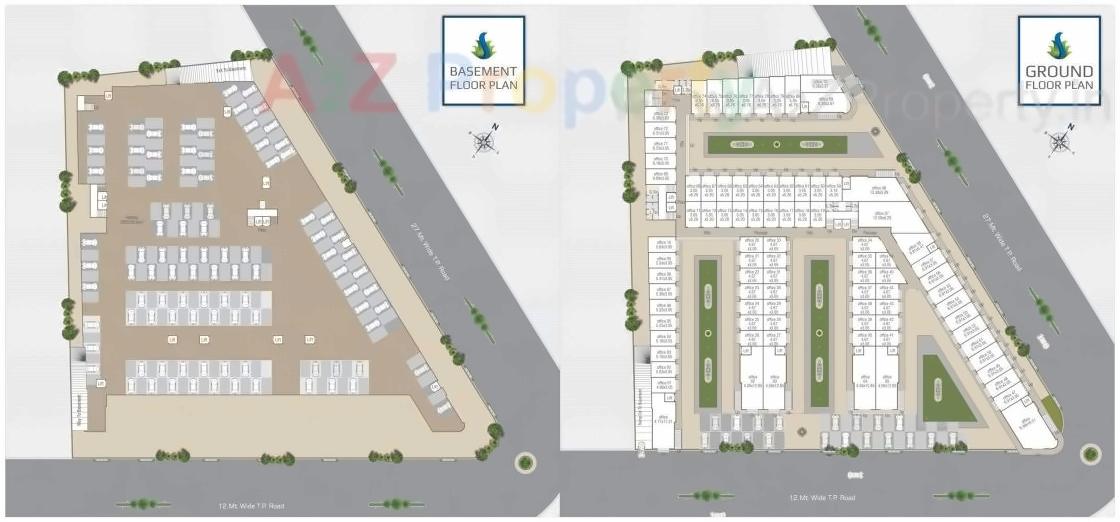Layout of real estate project Siddeshwar The Business Harbour located at Kapurai, Vadodara, Gujarat